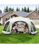 Simplie Fun 20 Person Camping Tent, Outdoor Cabin Tent Tent with 2 Doors, Screen Room, Family Dome Tent for Hiking, Backpacking, Traveling, Easy Set U