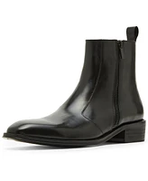 Steve Madden Men's Hyphen Side-Zip Leather Dress Boot