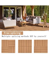 Plastic Interlocking Deck Tiles, 11.8" x11.8" (Pack of 44