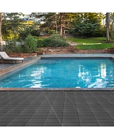 Plastic Composite Deck Tiles Set of 35pcs, Composite Decking Resist Rust, Water, Weather, Indoor&Outdoor, Easy to Diy & Maintain, Ideal for Patios, Ba