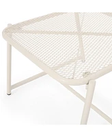 Streamdale Furniture Kincaid 13" H White Mesh Top Outdoor Side Table