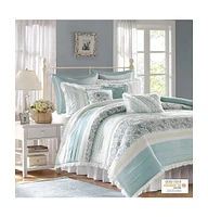 9 Piece Cotton Percale Duvet Cover Set