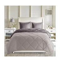 Streamdale Furniture Diamond Quilting Reversible Down Alternative Comforter Set