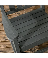 Simplie Fun 2 Pieces Outdoor Rocking Chair, All Weather