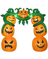 Simplie Fun Giant 10FT Halloween Inflatables Pumpkin Archway, Outdoor Blow Up Yard Decoration with Build-in Led