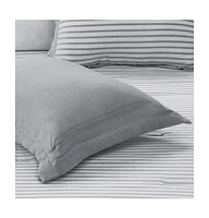 Reversible Yarn Dyed Stripe Down Alternative Comforter Set