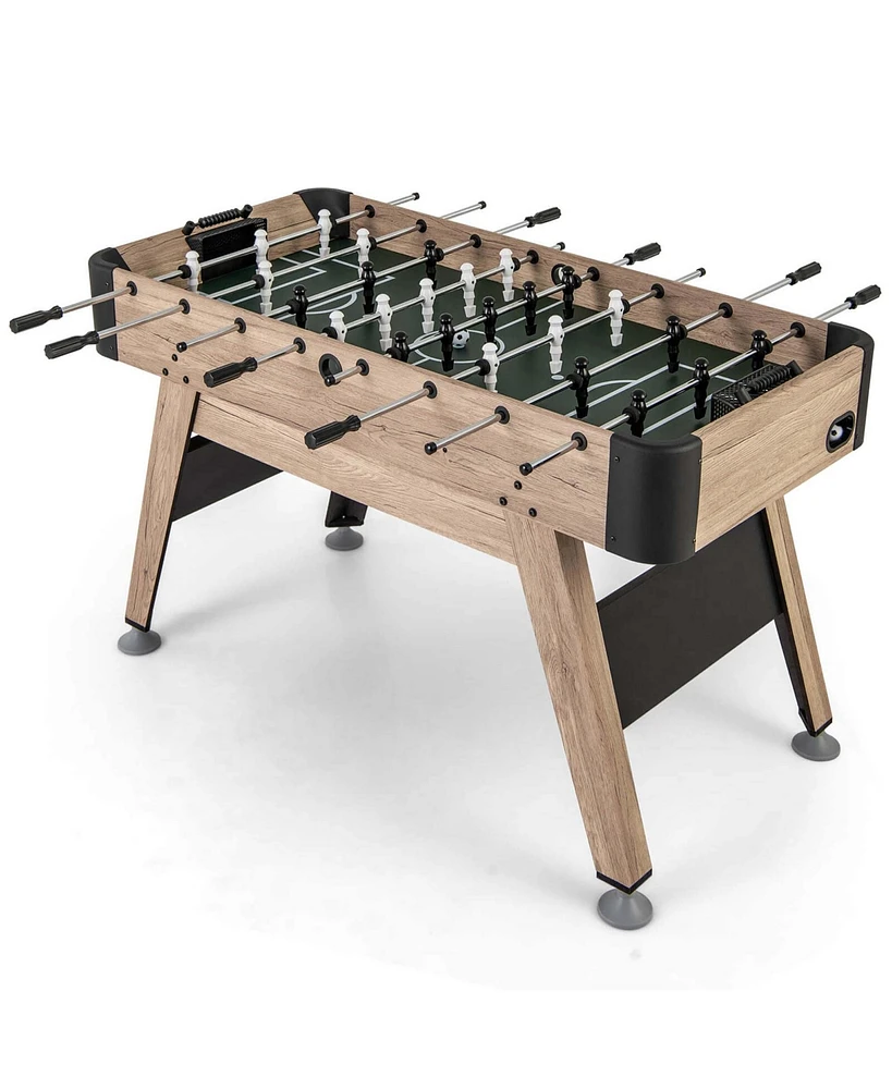 Costway 54" Foosball Table with 2 Balls & 26 Players 2 Bead Style Scorers for Game Rooms