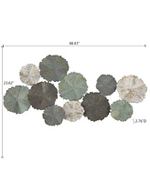 LuxenHome Metal Flowers Modern Wall Decor