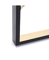 LuxenHome Gold and Black Abstract Metal Rectangular Metal Wall Decor