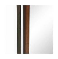 LuxenHome 45-Inch Tall Rectangular Rustic Open Metal Frame Accent Wall Mirror