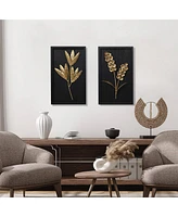 LuxenHome 2-Piece Flower Bouquet Modern Wall Decor Set