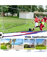Costway Soccer Rebounder Net 12 x 6 Ft Portable Football Training Equipment with Net