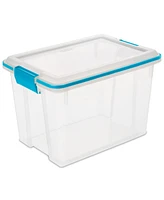 Sterilite 20 Quart Gasket Box, Stackable Storage Bin with Latching Lid, 6 Pack