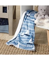 Lambs & Ivy Little Skipper Soft Luxury Nautical Sailboat Fleece Baby Blanket