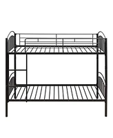 Slickblue Twin Over Twin Metal Bunk Bed, Easily Divides into Two Separate Beds for Versatile Sleeping Options