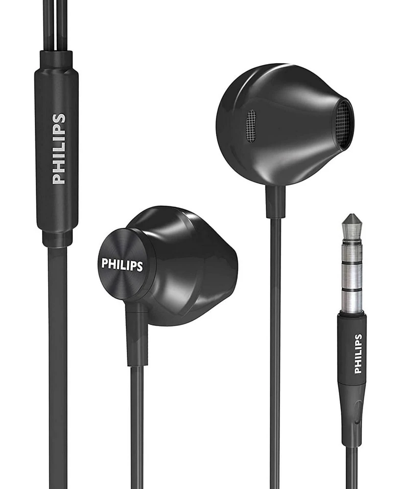 Philips Wired Earbuds - Neodymium Drivers, In-Line Mic, Ergonomic Design, Comfortable Fit, 3.5mm Jack, and Lightweight for Daily Use