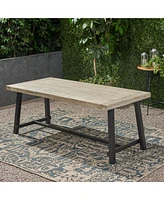 Modern Acacia Wood Outdoor Dining Table For 8