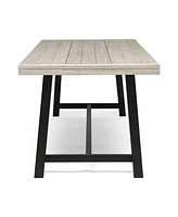 Simplie Fun Modern Acacia Wood Outdoor Dining Table For 8