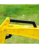 Streamdale Furniture Kids Ride On Excavator, Pedal Digger, Construction Truck with Horn for Kids and Toddlers 3+, Yellow