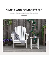 Adirondack Chair with Cup Holder, All Weather Patio Chair Hdpe Lounger, Fire Pit Seating High Back and Wide Seat for Outdoor, Backyard, Garden, Deck,
