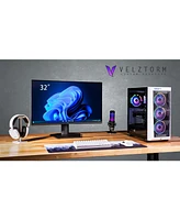 Velztorm White Pilum Cto Gaming Desktop Pc Liquid-Cooled (Amd Ryzen 7 5700X 8-Core, GeForce Rtx 3060 12GB, 32GB DDR4, 1TB PCIe Ssd + 1TB Hdd (3.5), Wi