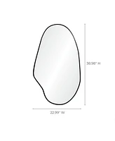 LuxenHome Black Frame Oblong Accent and Vanity Wall Mirror