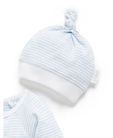 Purebaby Baby Boys Zip Coverall & Hat Set