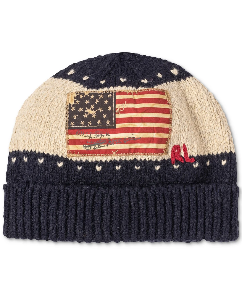 Polo Ralph Lauren Men's Explorer Flag Patch Beanie