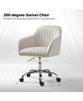 Modern 360-degree Swivel Velvet Task Office Chair