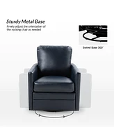 Hulala Home Traditional Terrance Swivel Chair with Metal Base