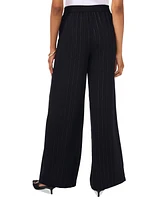 Vince Camuto Women's Pinstripe Wide-Leg Pull-On Pants