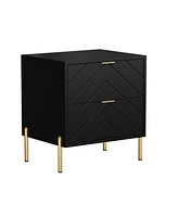 Boyel Living 2-Drawer Nightstand With Elegant Design