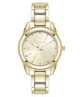 Anne Klein Women's Quartz Bold Coin Edge Bezel Gold-Tone Alloy Metal Watch, 32mm