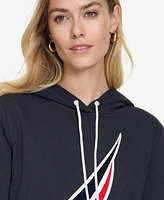 Nautica Jeans Women's Solid Logo Pullover Sweatshirt