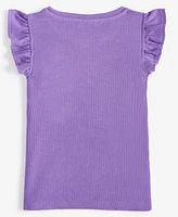 Epic Threads Toddler Girls Solid Rib Flutter-Sleeve T-Shirt, Exclusively at Macy's