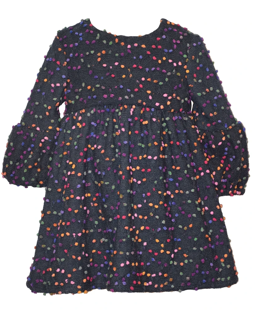 Bonnie Jean Little Girls 3D Confetti Dot Knit Dress