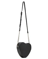 Madden Girl Giap Heart with Rhinestones Crossbody Bag