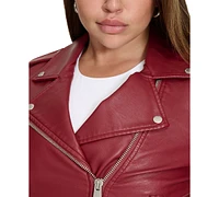 Levi's Plus Faux Leather Belted Motorcycle Jacket