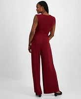 Bar Iii Women's Knit Crepe Cowlneck Jumpsuit, Exclusively at Macy's