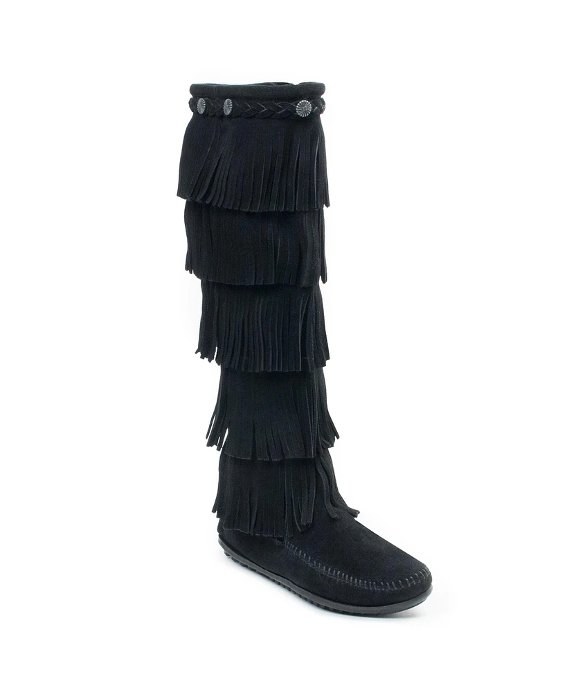 Minnetonka Women's Suede 5-Layer Fringe Boots