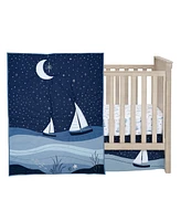 Lambs & Ivy Little Skipper 3-Piece Sailboat Nautical Nursery Crib Bedding Set