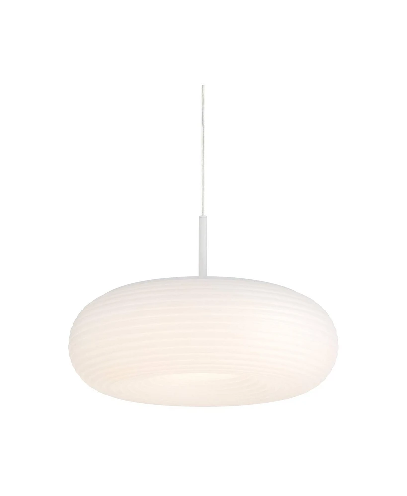 Possini Euro Design Possini Euro Sandringham 20" Sanded White Modern Led Pendant Light