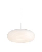 Possini Euro Design Possini Euro Sandringham 20" Sanded White Modern Led Pendant Light