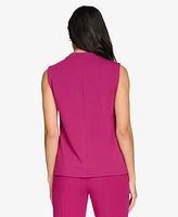 Calvin Klein Women's Drape-Neck Sleeveless Blouse