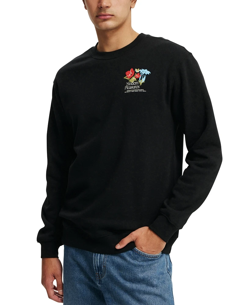 Cotton On Men's Graphic Crew Fleece