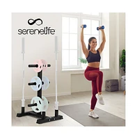 SereneLife Weight Plate Rack with Barbell Holders, 800-Pound Capacity