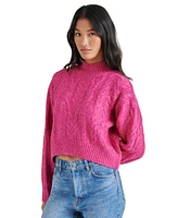 Steve Madden Women's Marcie Cable-Knit Mock-Neck Sweater