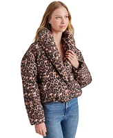 Steve Madden Women's Evy Leopard-Print Puffer Jacket