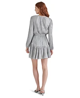 Steve Madden Women's Kara Metallic Tiered Mini Dress