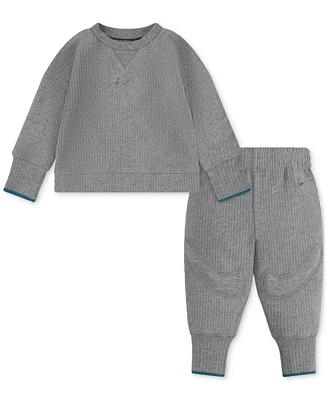 Nike Baby Boys and Girls "Ready, Set" Crew Top Pants, 2 Piece Set